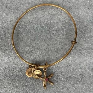 3 for 15! Alex and Ani Pink Rhinestone Sea Starfish Charm Bangle Bracelet